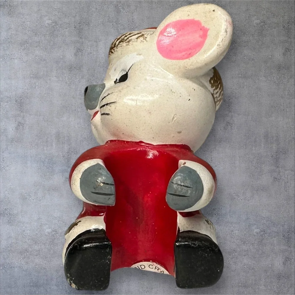 Vintage Handcrafted‎ for RB Christmas Mouse Candle Hugger Taiwan